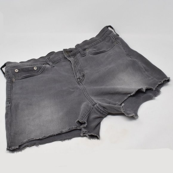 Madewell Denim Boy Shorts Black Gray Women 30 C1733 Comfy Neutral Boho Casual - Picture 13 of 14